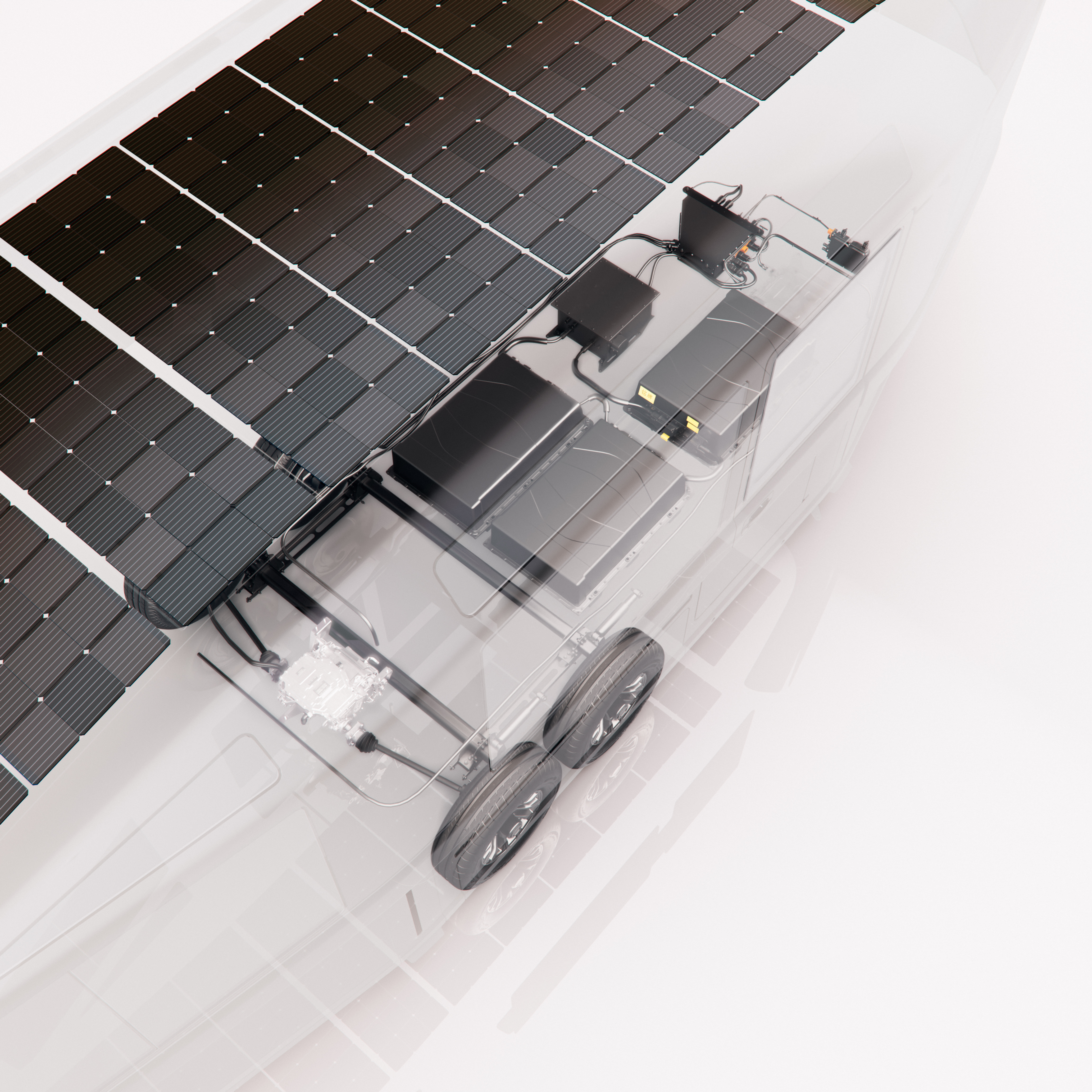 Solar, battery and TrekDrive combine to power, tow and recharge